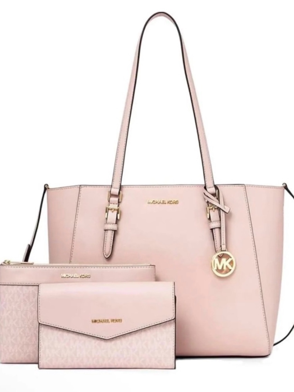 Michael Kors Blush Pink Tote with Matching Wallet & Wristlet